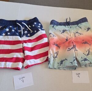 Mixed Sizes 7 And 8 Boys Swim Trunks